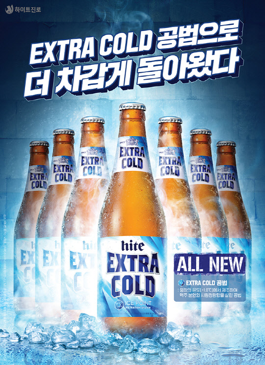 하이트진로가 하이트 엑스트라콜드의 패키지를 리뉴얼한다. <하이트진로 제공>